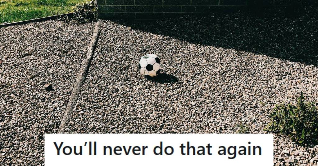 Soccer ball that landed in someone else's yard for the hundredth time