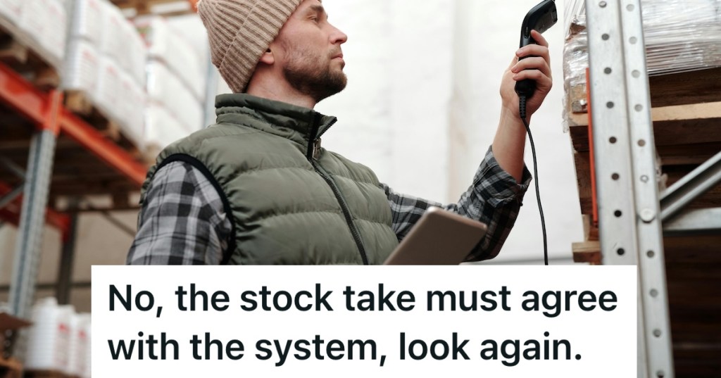 Man using a scanner in a warehouse