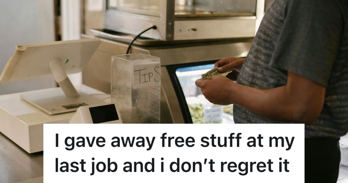 Man about to hand cash to cashier