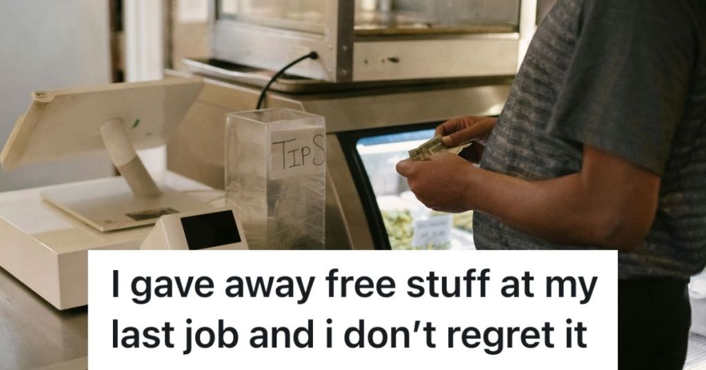 Man about to hand cash to cashier