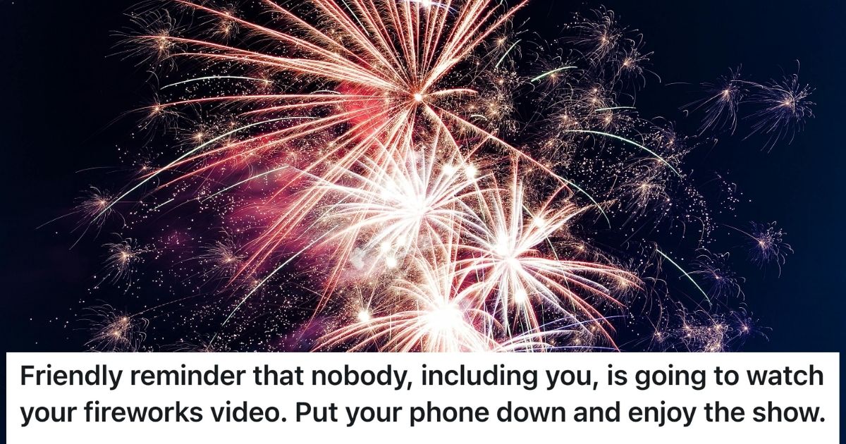 A vivid fireworks display