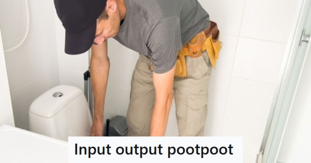 Man working on toilet