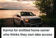 Entitled Home Owner Repeatedly Used His Truck To Block The Lake’s Boat Ramp, So The HOA Finally Delivered Unexpected Karma And Called A Towing Service