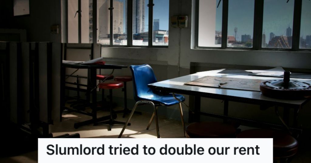 An empty office room with chairs and tables