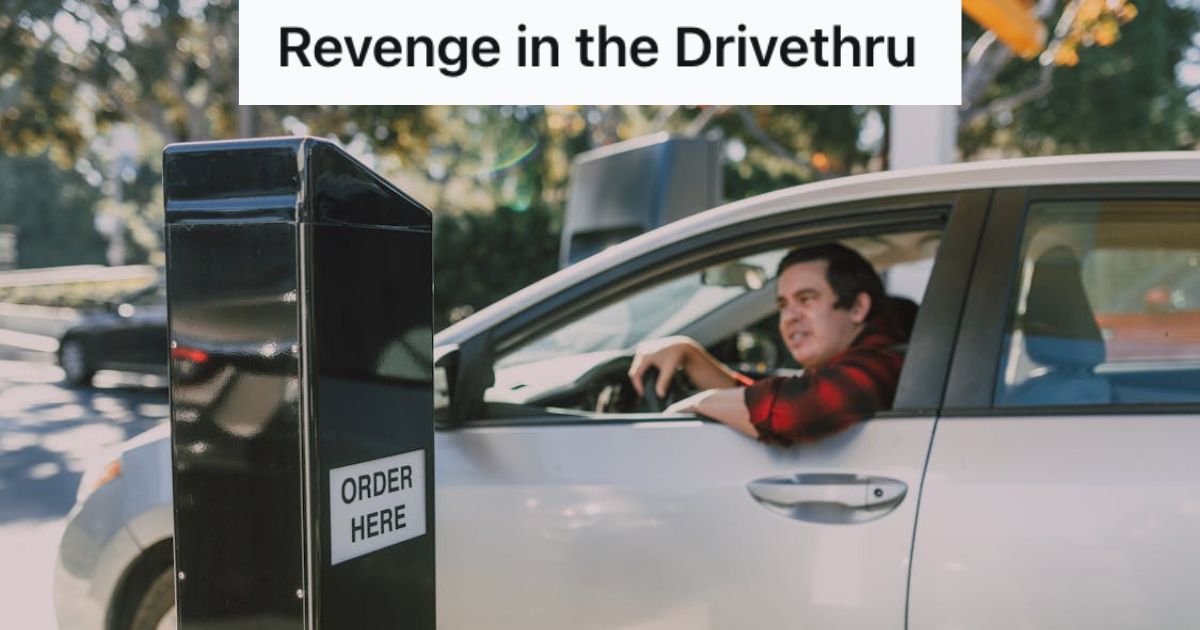 Man ordering thru the drive thru speaker