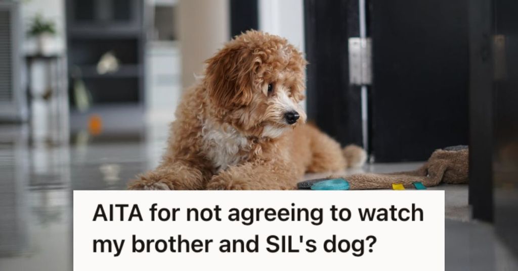 Goldendoodle dog making a mess at home