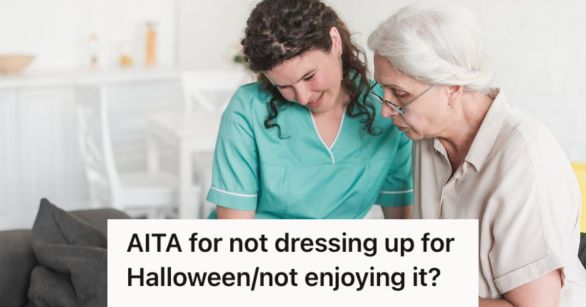 Caregiver assisting an elderly patient while smiling