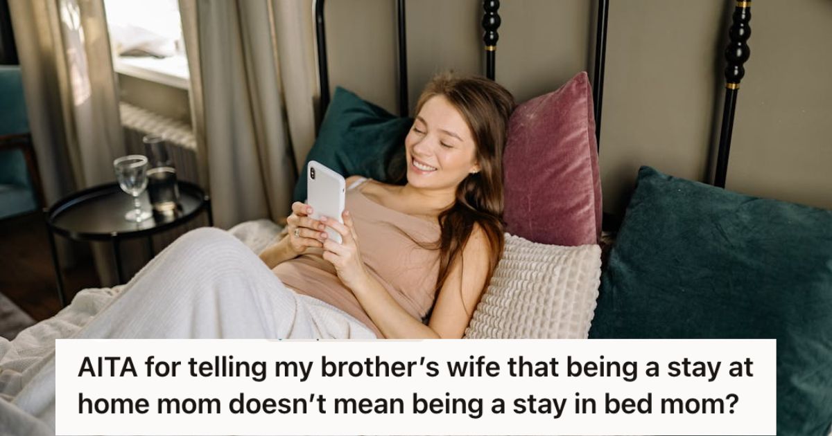 Woman in bed watching something entertaining on her phone