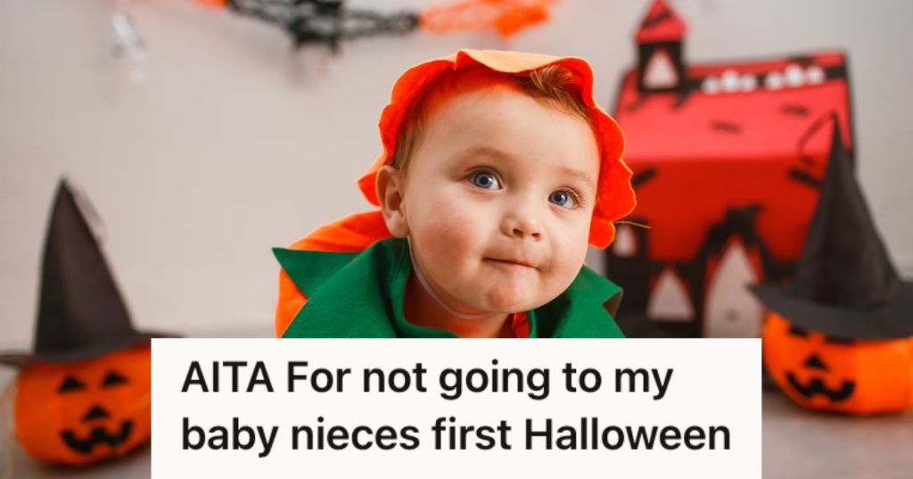 Cute baby wearing a Halloween costume