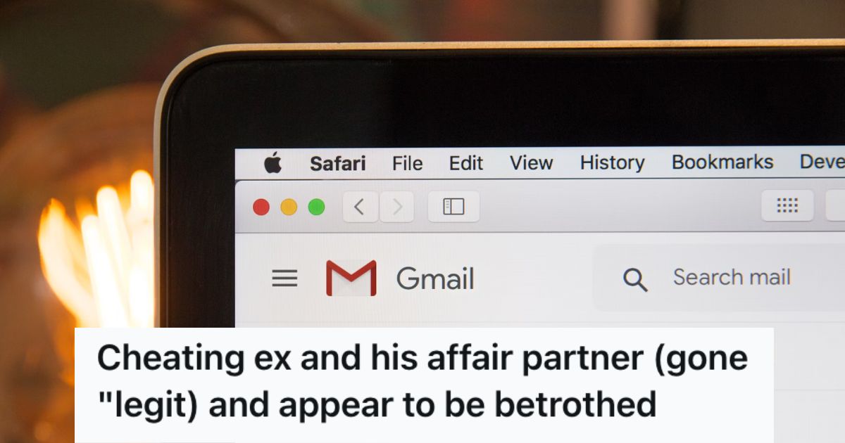 Gmail website on the laptop screen