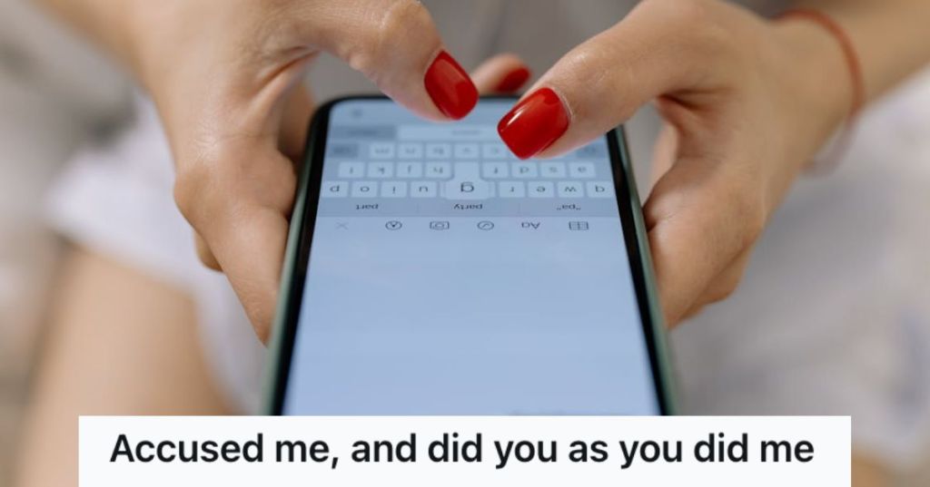 Woman texting using her cellphone