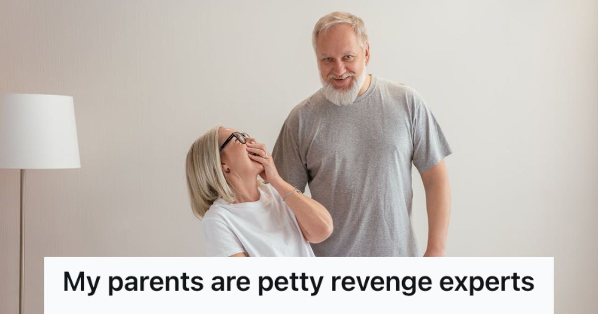 Older couple laughing and having fun together