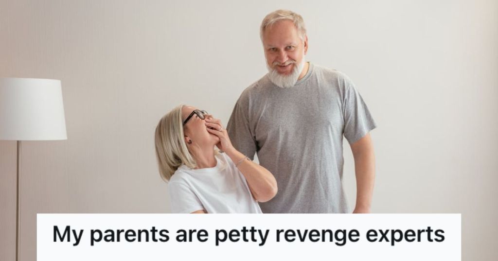 Older couple laughing and having fun together