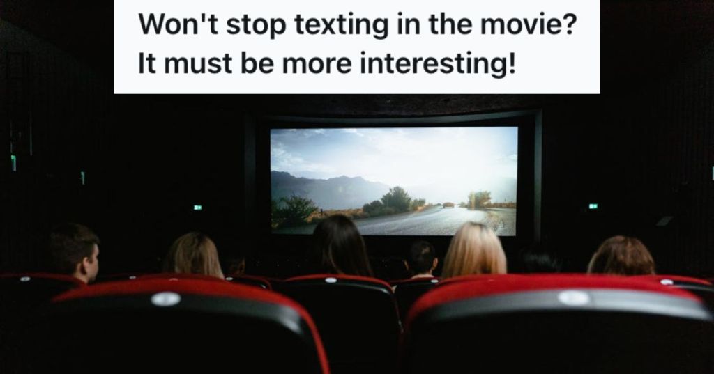Movie theater where people are watching