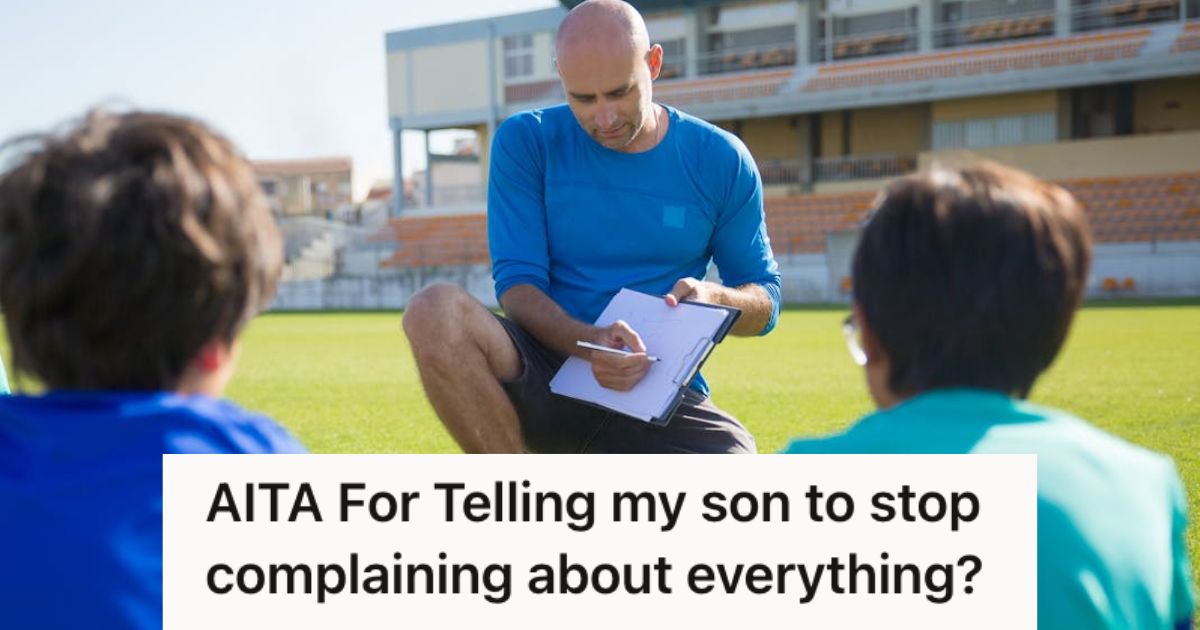 Football coach showing a strategy to his players