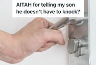 Mother Allows Her Son To Show Up At Her House Whenever He Wants, But Her Husband Thinks The Boy Needs To Knock On The Door
