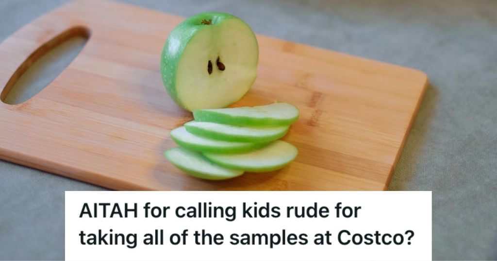 Apple slices on a chopping board