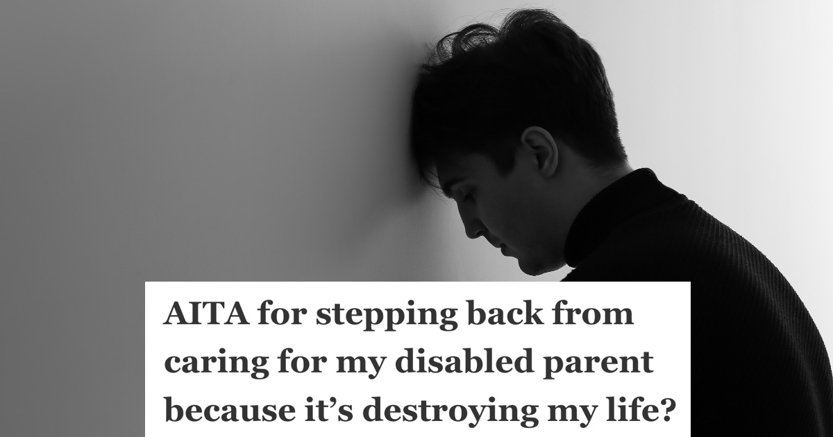 depressed man with his forehead against the wall