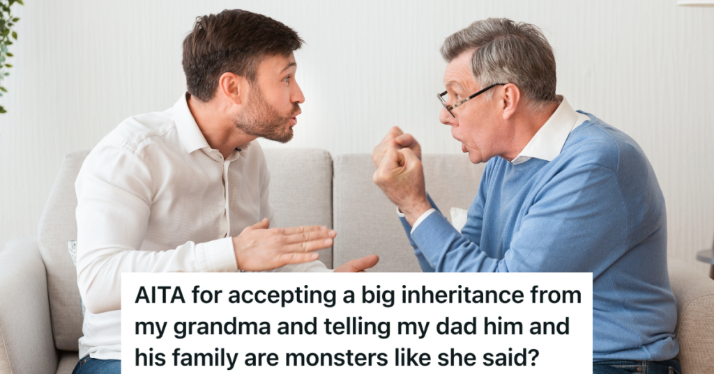 young man arguing with his dad