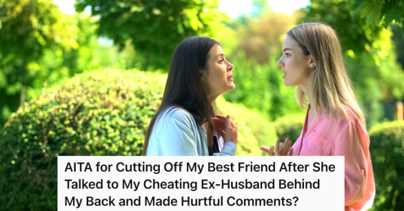two female friends arguing outside