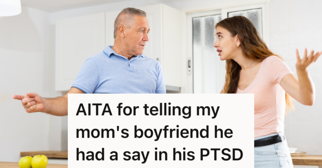 young woman arguing with senior man