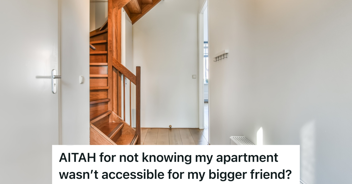 narrow interior staircase