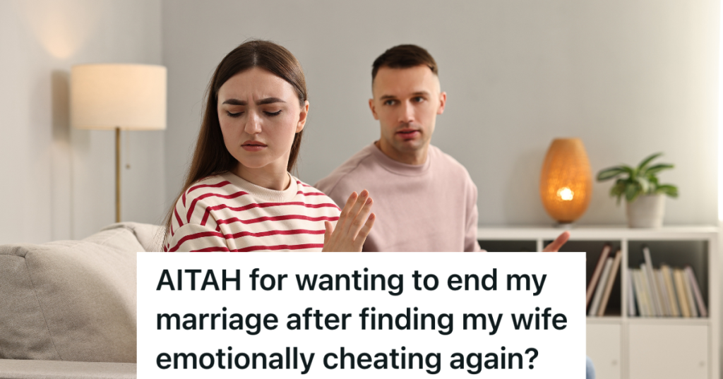 woman ignoring man while he tries to talk to her