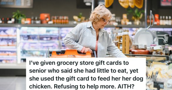 older woman shopping in grocery store