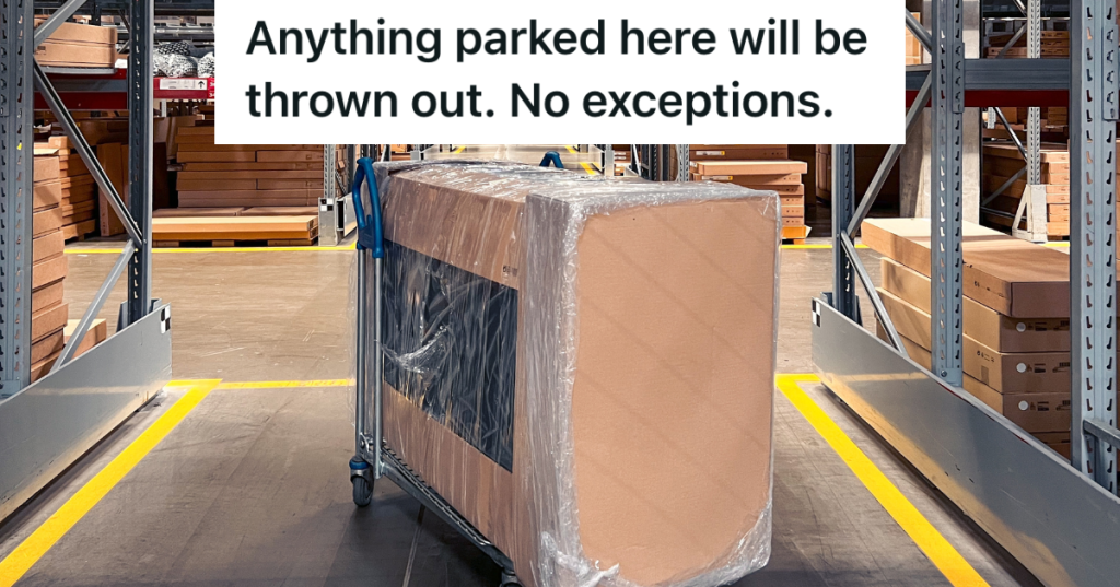 huge box in warehouse