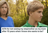 Teenage Boy’s Stepmom Is Mad That He Doesn’t Think Of Her As His Mother, But He Will Never Think Of Anyone Other Than His Mom That Way