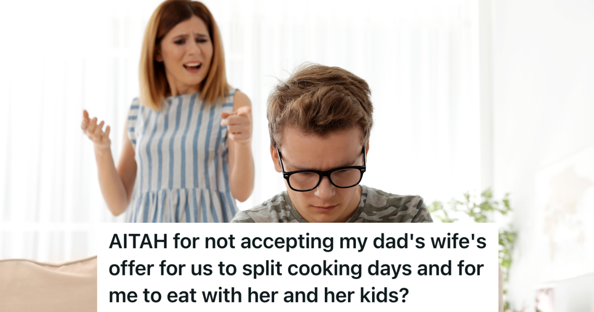 teenage boy trying to ignore his angry mom