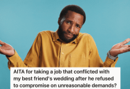 Groomsman Has Job Training That Conflicts With His Friend’s Wedding, So His Friend Drops Him As A Groomsman