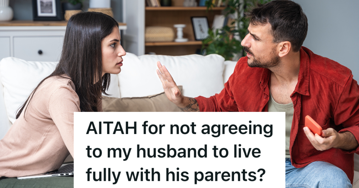 Woman Doesnt Want To Live With Her In Laws, But Her Husband Thinks That Makes Her Selfish couple arguing