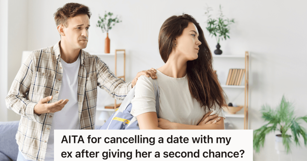 Young couple breaking up