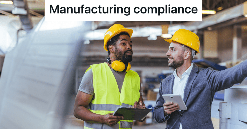 factory worker talking to supervisor