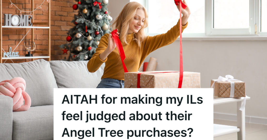 woman wrapping Christmas presents