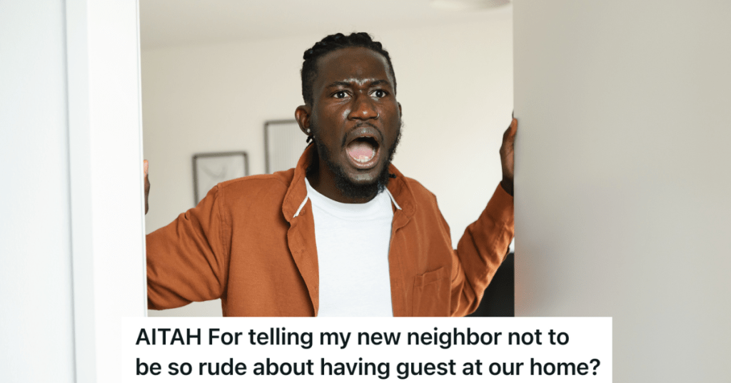 angry man standing in doorway