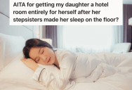 Father Books A Hotel Room For His Daughter And Stepdaughters To Share, But When The Stepdaughters Tell His Daughter To Sleep On The Floor, He Books A Room Just For Her