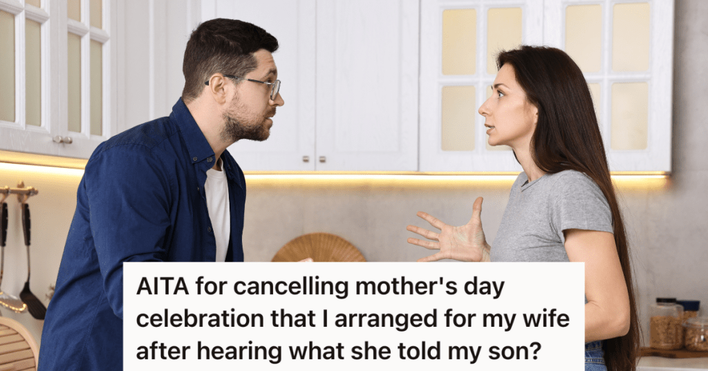 couple arguing in their kitchen
