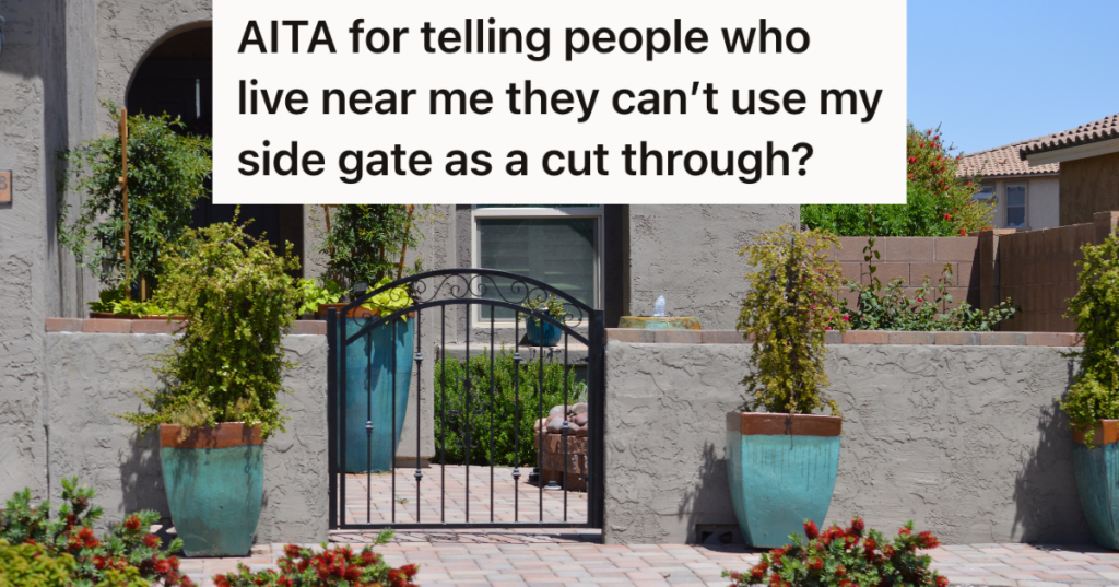 gate in residential fence