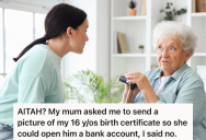Grandmother Says She Wants To Open A Bank Account For Her Grandchild, But The Kid’s Mom Thinks There’s An Ulterior Motive