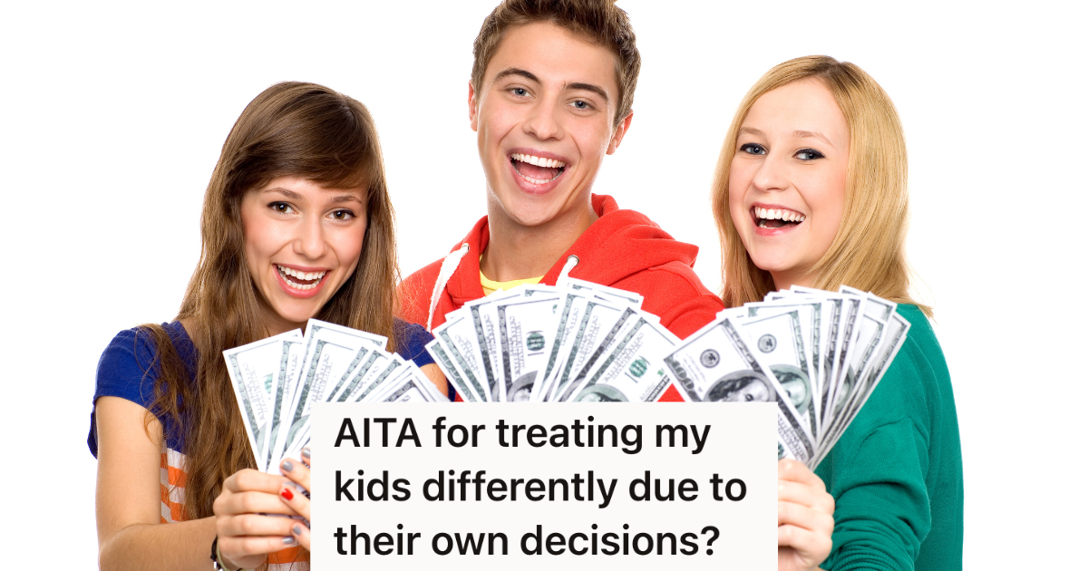 three young people holding cash