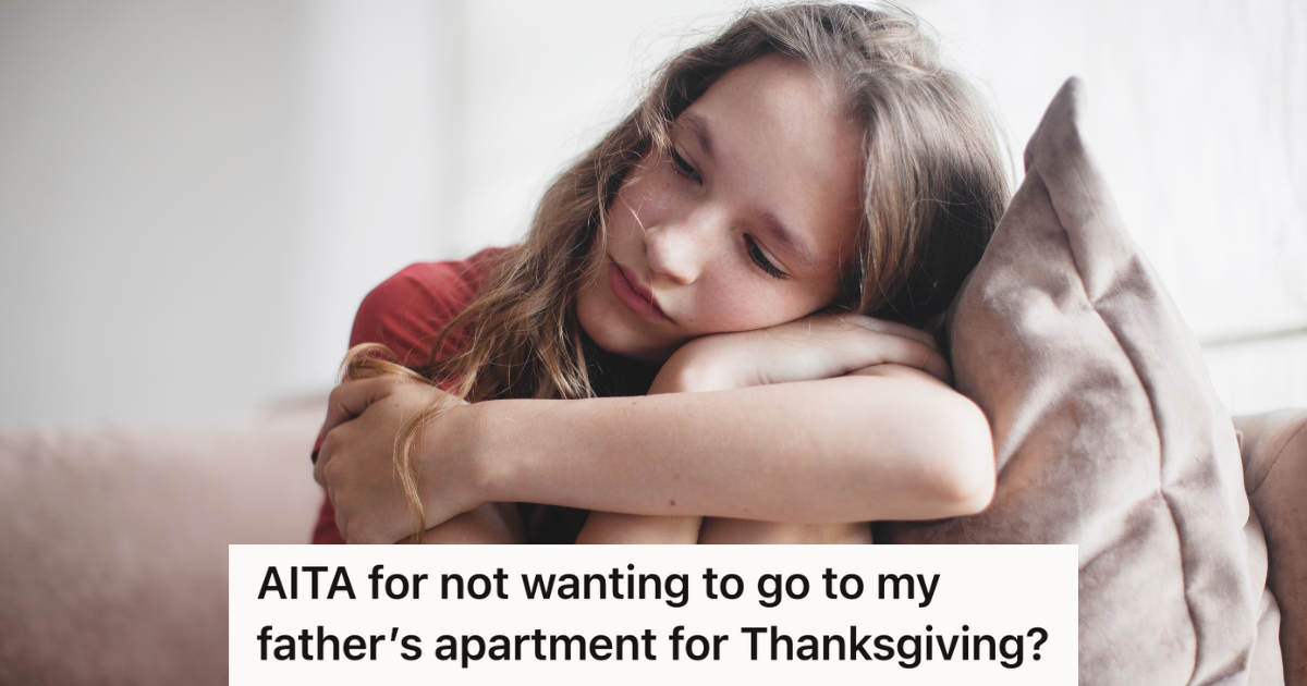 sad teenage girl sitting on couch