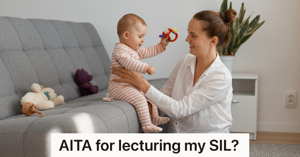 young woman playing with baby girl