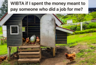 Homeowner’s Lawn Guy Recommended A Friend To Build A Chicken Coop In Her Yard, But She Can’t Find A Way To Pay Him For His Hard Work