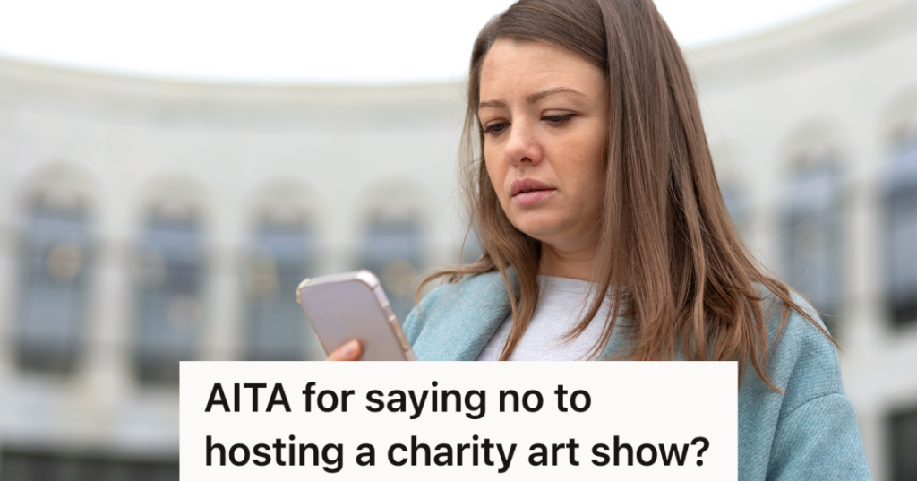 upset woman looking at her phone
