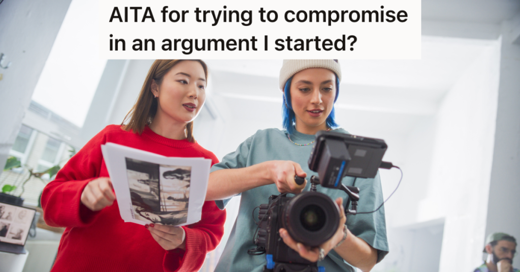two young woman working on a student film