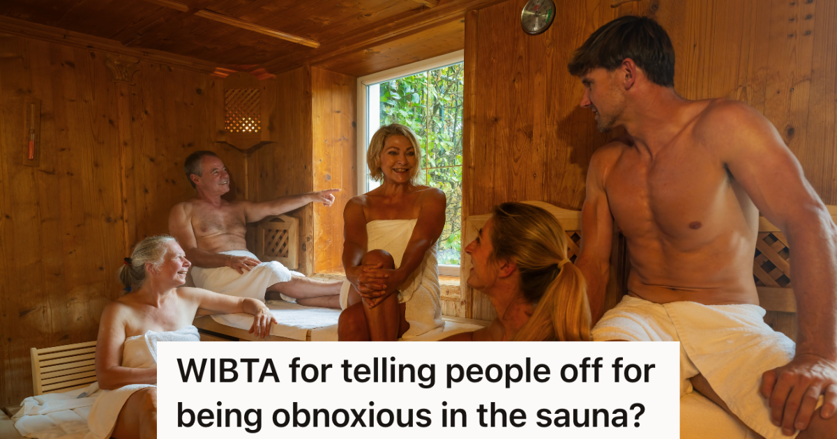 multiple people in a sauna