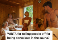 Man Enjoys Relaxing In The Sauna After Exercising At The Gym, But There Are A Couple People Who Make The Experience Much Less Relaxing