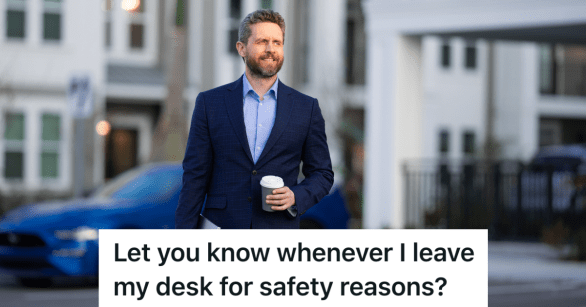 man in suit walking outside